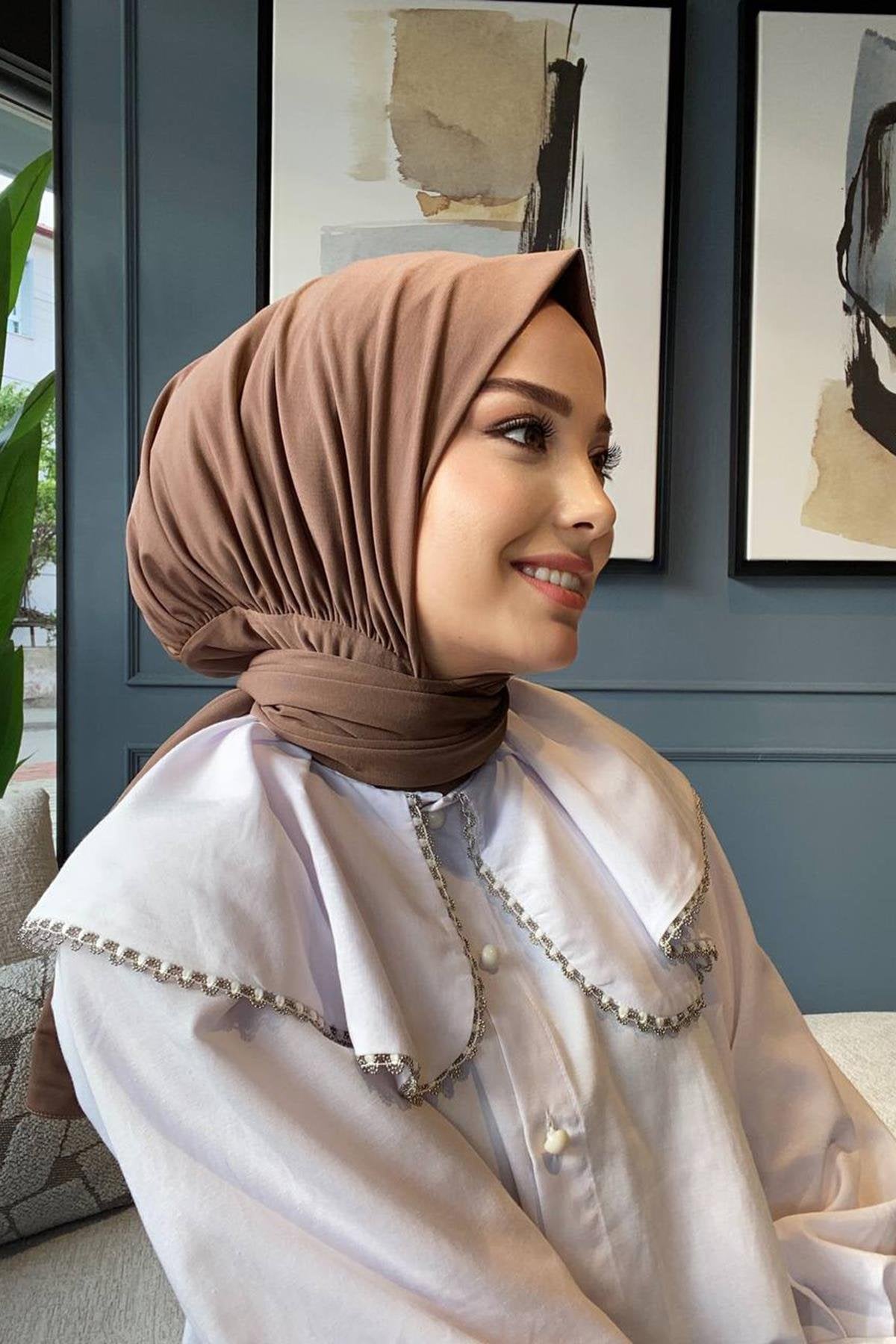 Praktischer Instant Hijab mit Quick Snap Fasteners | Einfach zu tragen Muslimische Kopftuch - Citcitli Sal