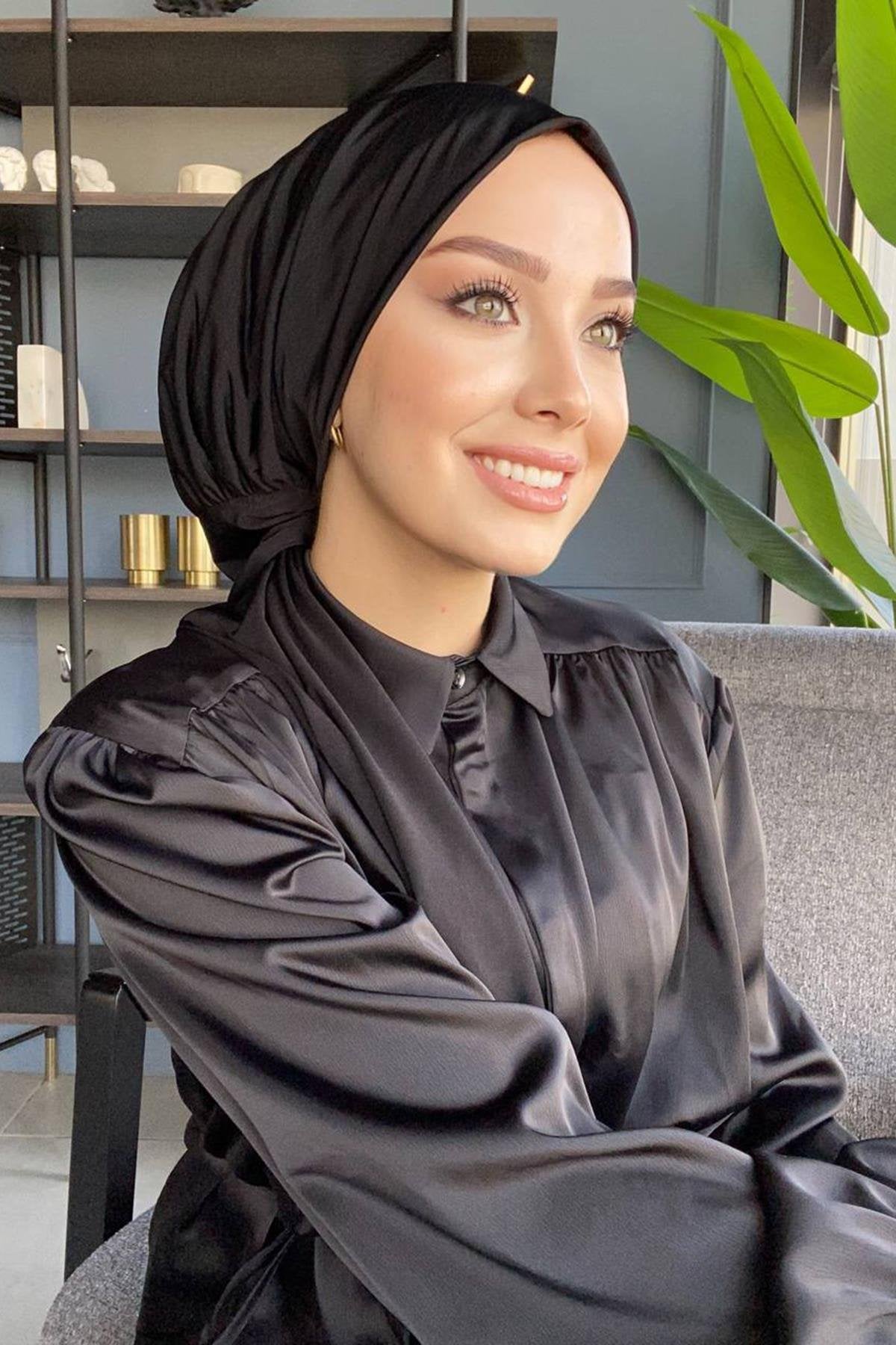 Praktischer Instant Hijab mit Quick Snap Fasteners | Einfach zu tragen Muslimische Kopftuch - Citcitli Sal